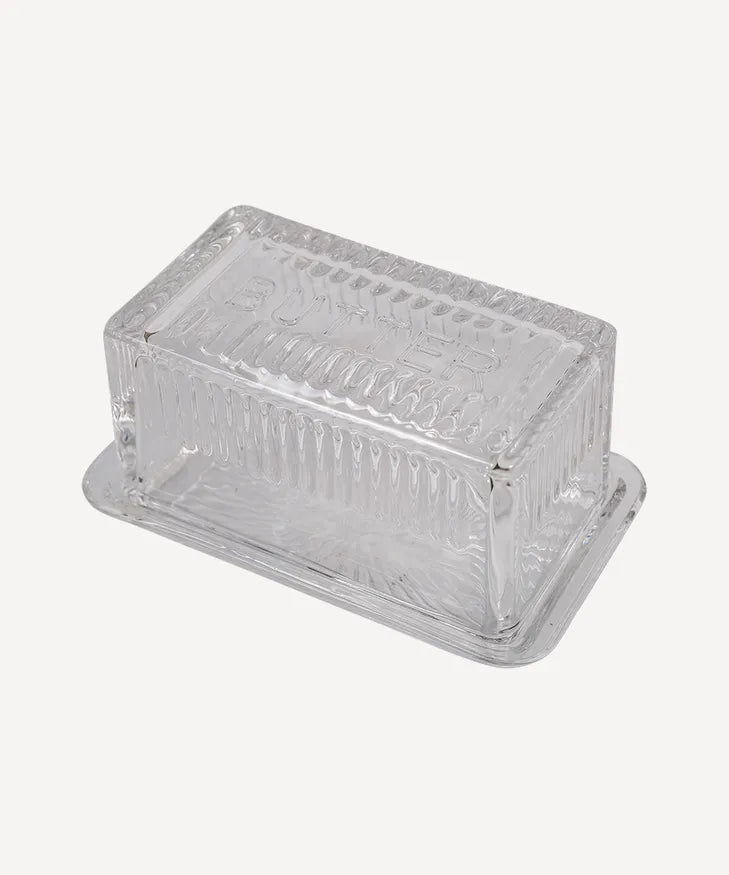 French Country - Glass Butter Dish