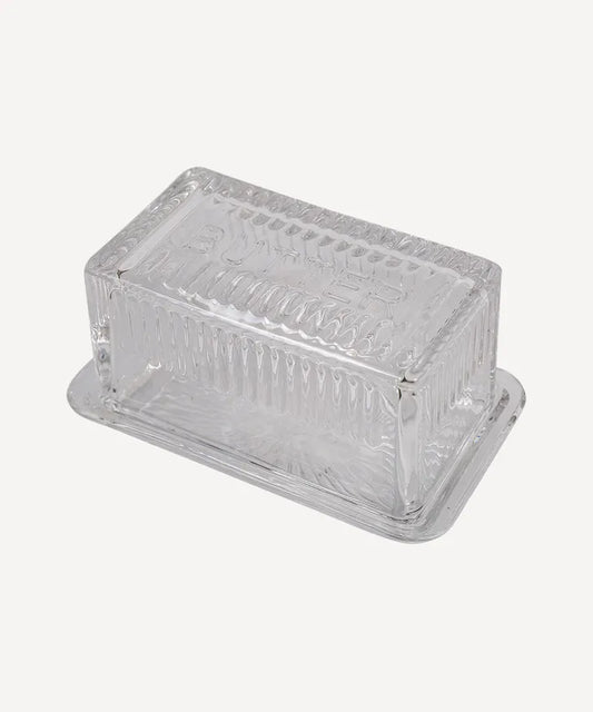 French Country - Glass Butter Dish