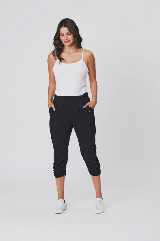 Classified Rouched Leg Pant Black