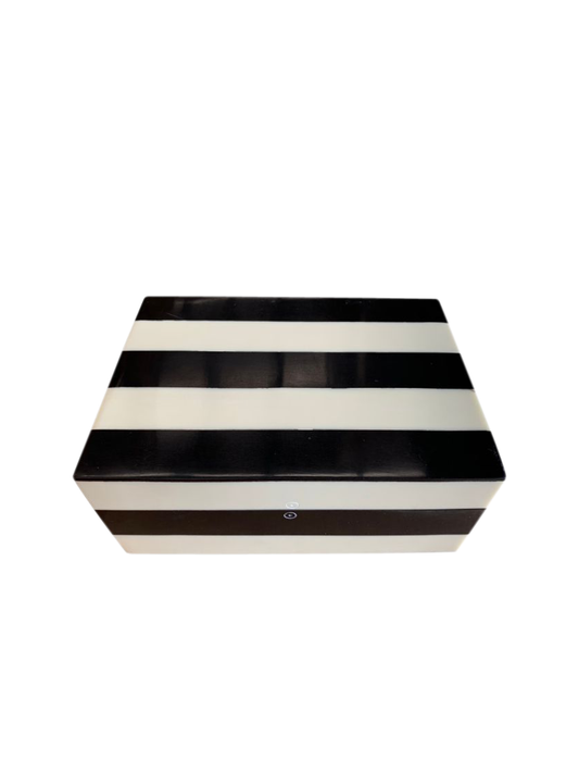 Black & White Stripe Storage Box
