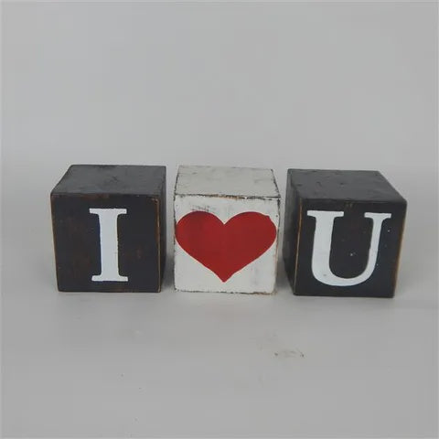 Love Blocks S/3 8cm x 8cm
