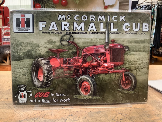 Tin Sign Mcormick Tractor