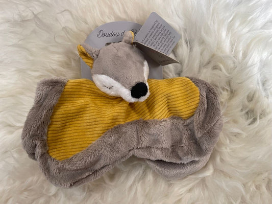 Grey & Mustard Fox Doudou 20cm