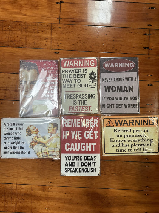 Tin Signs Assorted