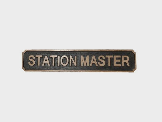 Station Master Wooden Sign