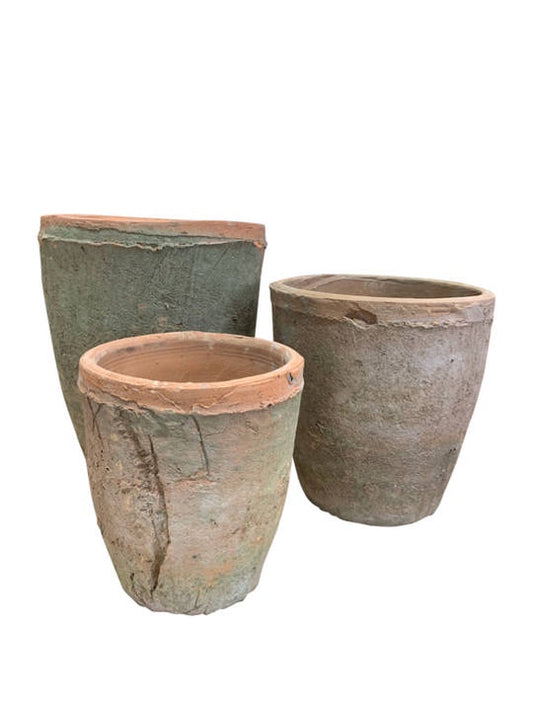 Antique Redstone Tall Vase set 3