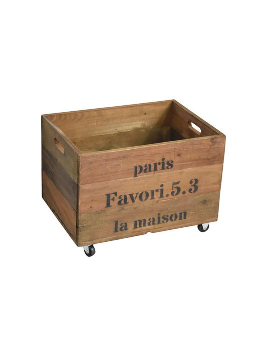 Wooden Crate with insert Handles