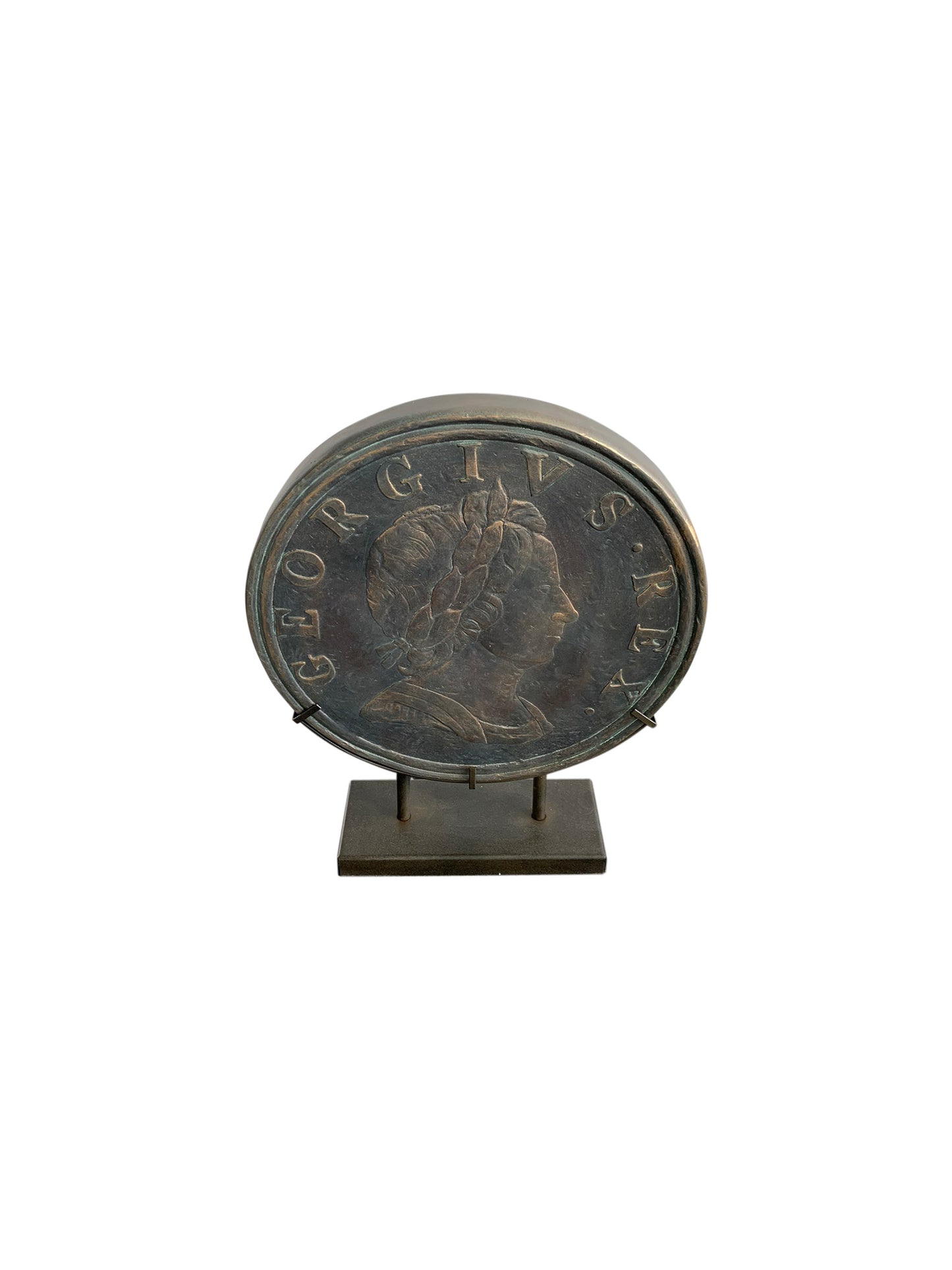 Antique Old Coin on Stand