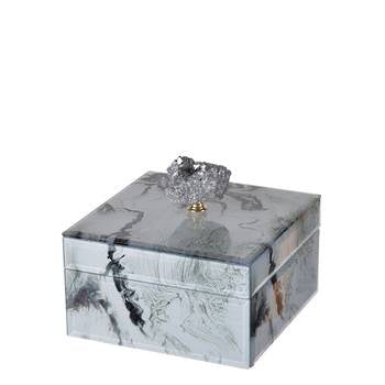 White Marbled Jewellery Case- Small