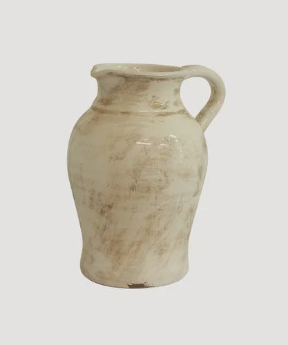 French Country - Luna Aged White Jug