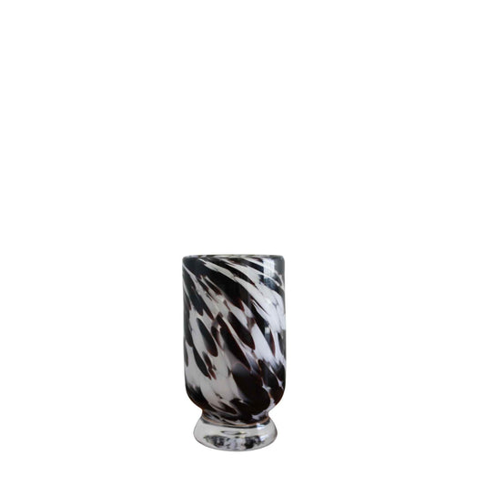 Black & White Spotty Hurricane Small Vase