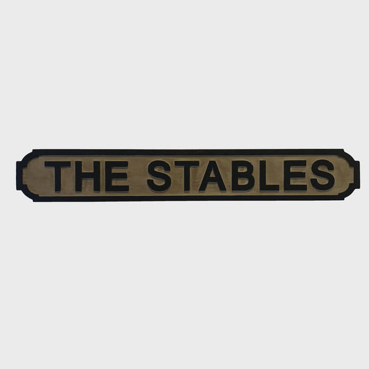 The Stables Wooden Sign